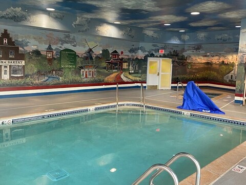 Indoor Pool Featuring Community Mural
