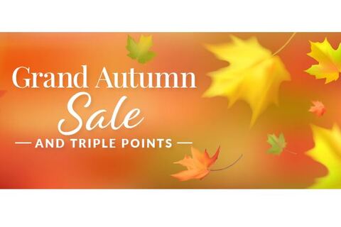 Autumn Deals Triple Points and Save 15% in November
